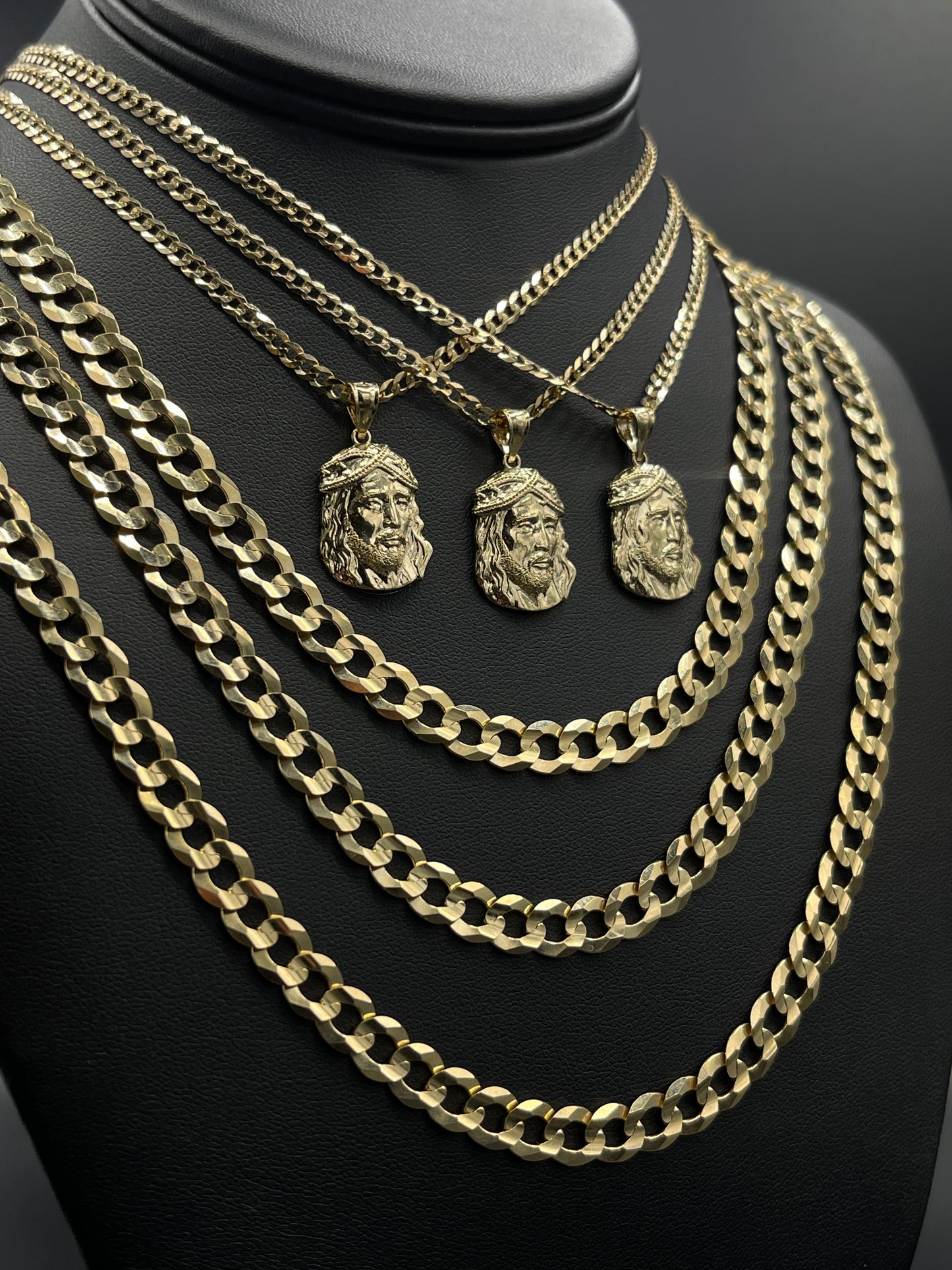 14K Solid Flat Cuba Set