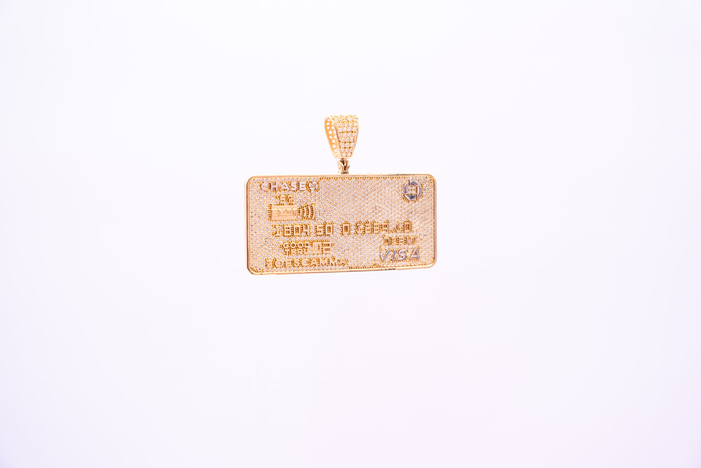 14K CHASE CARD PENDANT
