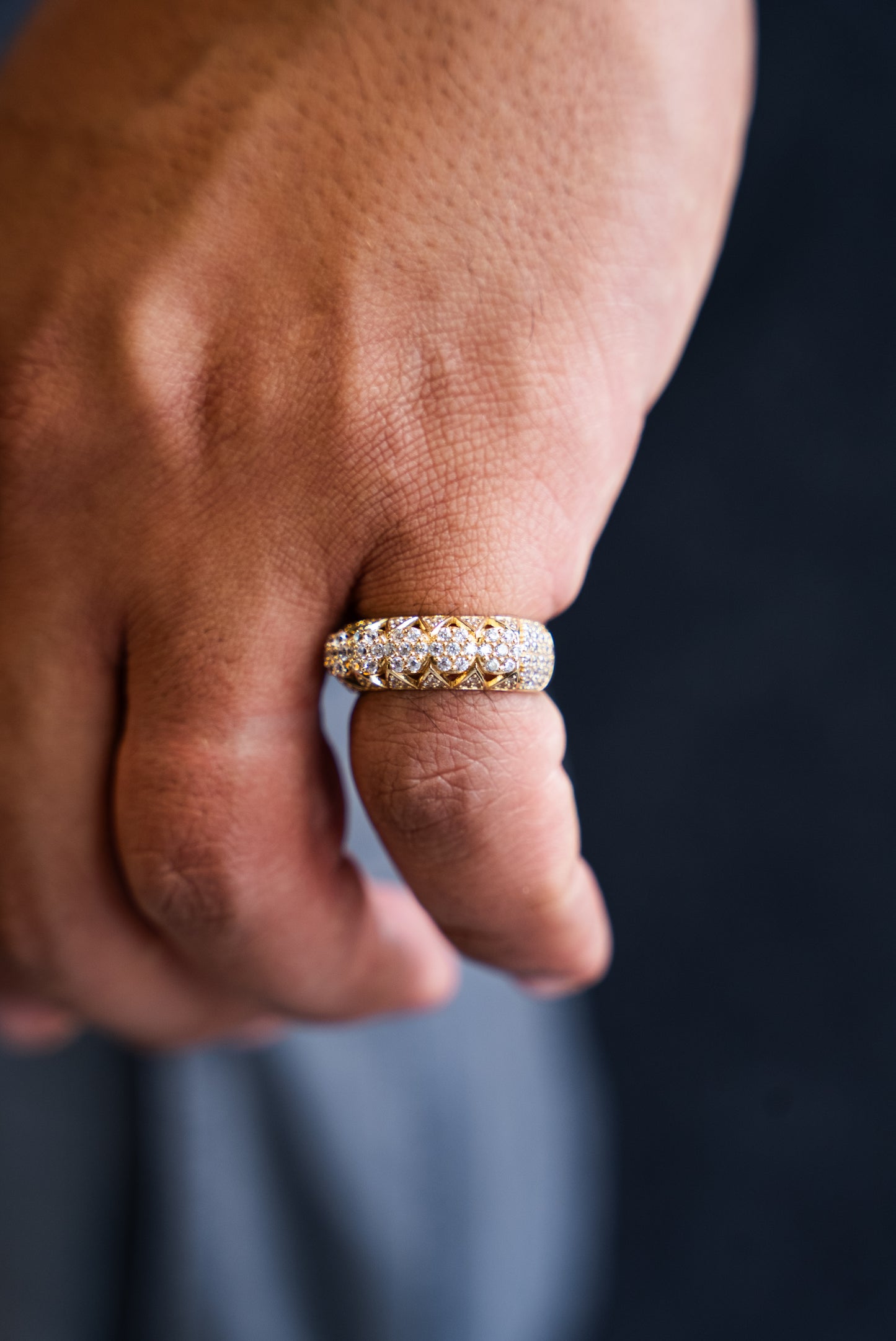 14K SEMI-SOLID BRACELET WITH MEN’S RING