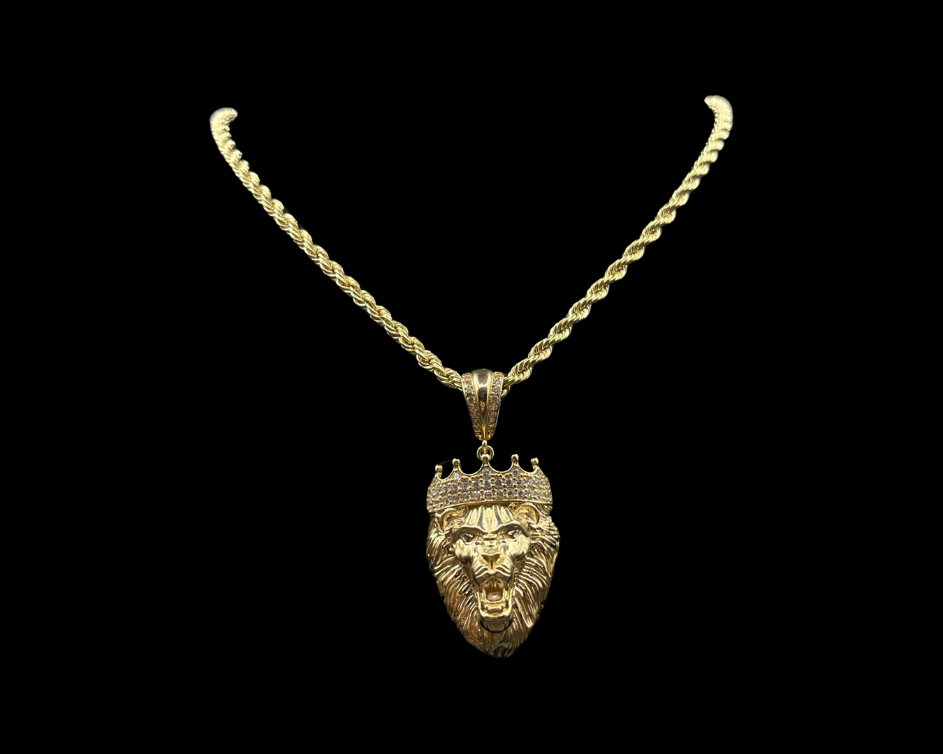 Lion Key outlet Pendant with Rope Chain