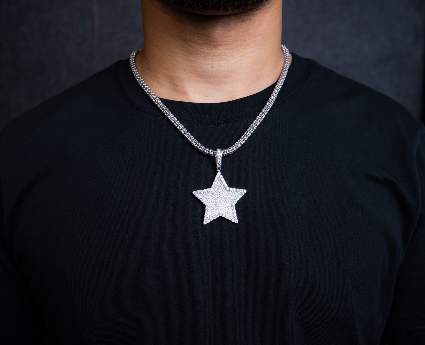 925 ICE CHAIN WITH STAR PENDANT