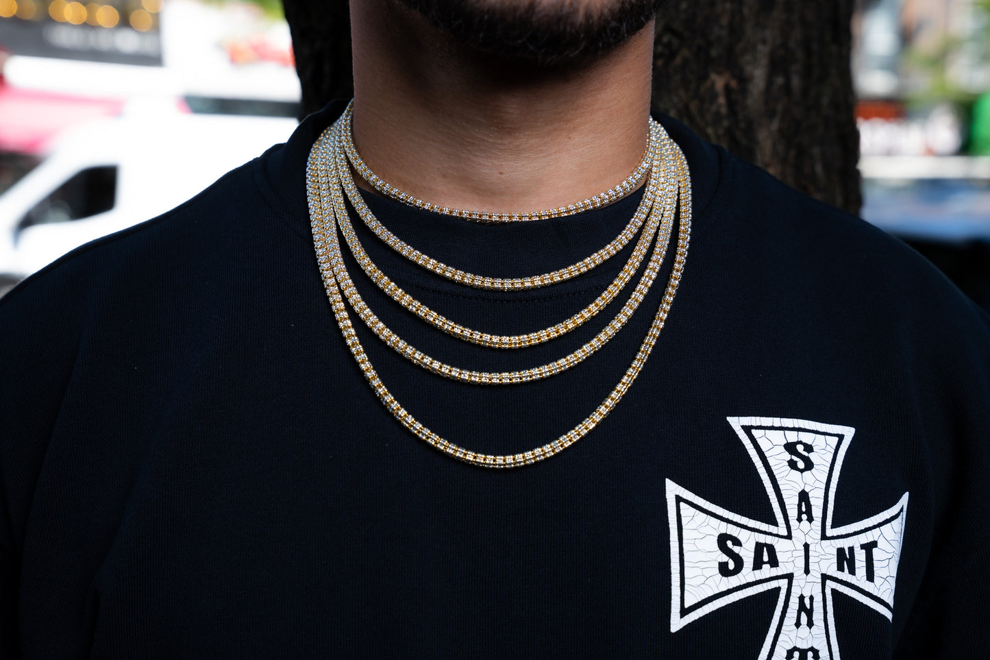 925 ICE CHAIN YELLOW 5MM