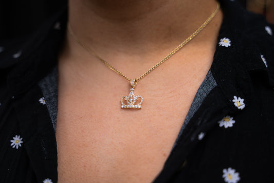 14K HOLLOW CUBAN CHAIN + FANCY PENDANT