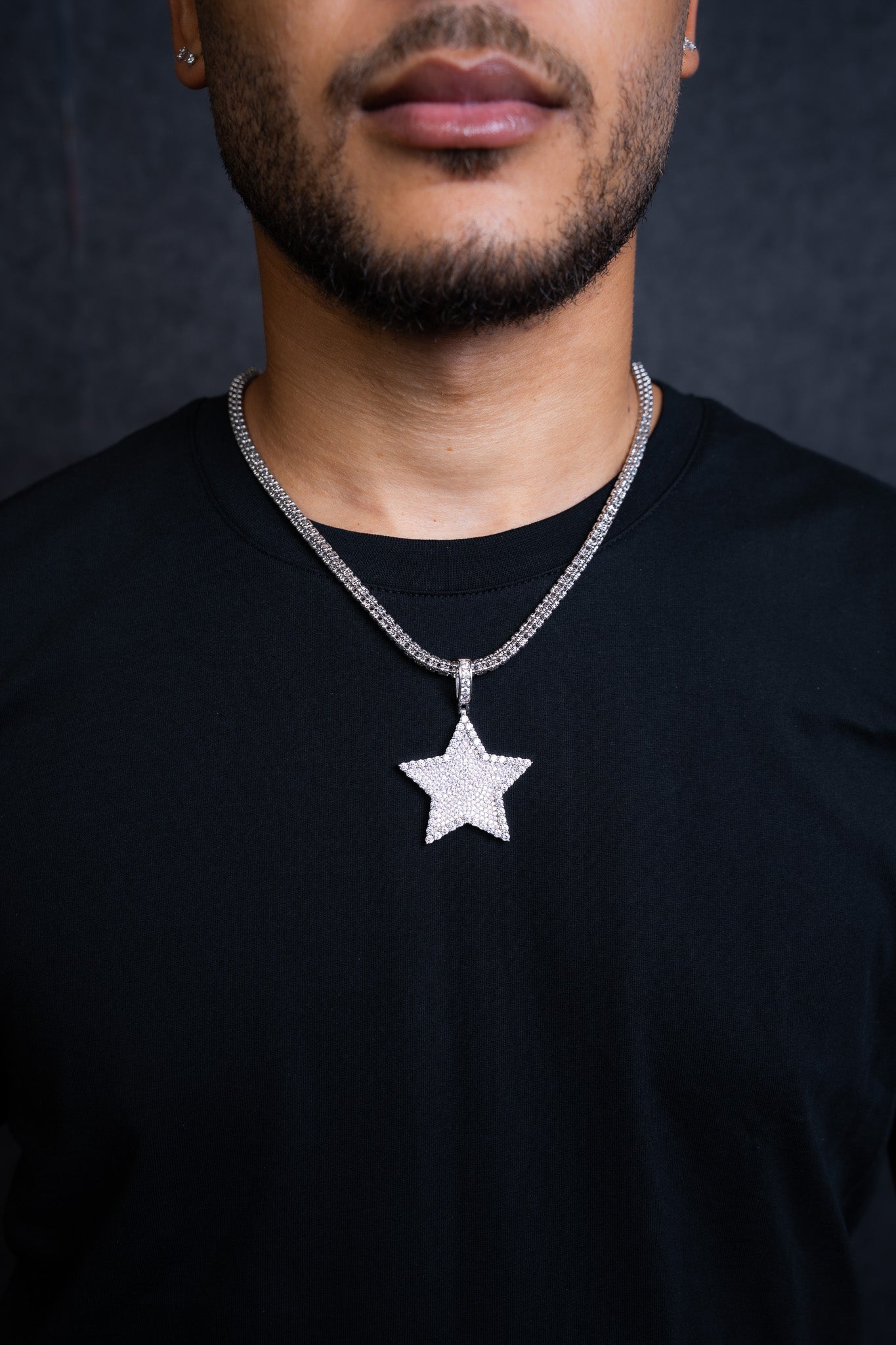 925 ICE CHAIN WITH STAR PENDANT