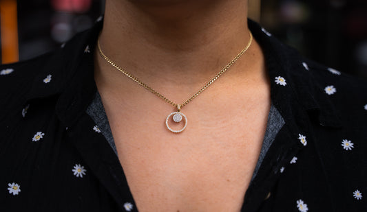 14K HOLLOW CUBAN CHAIN + FANCY PENDANT