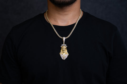 925 JESUS PENDANT + ICE CHAIN 5MM