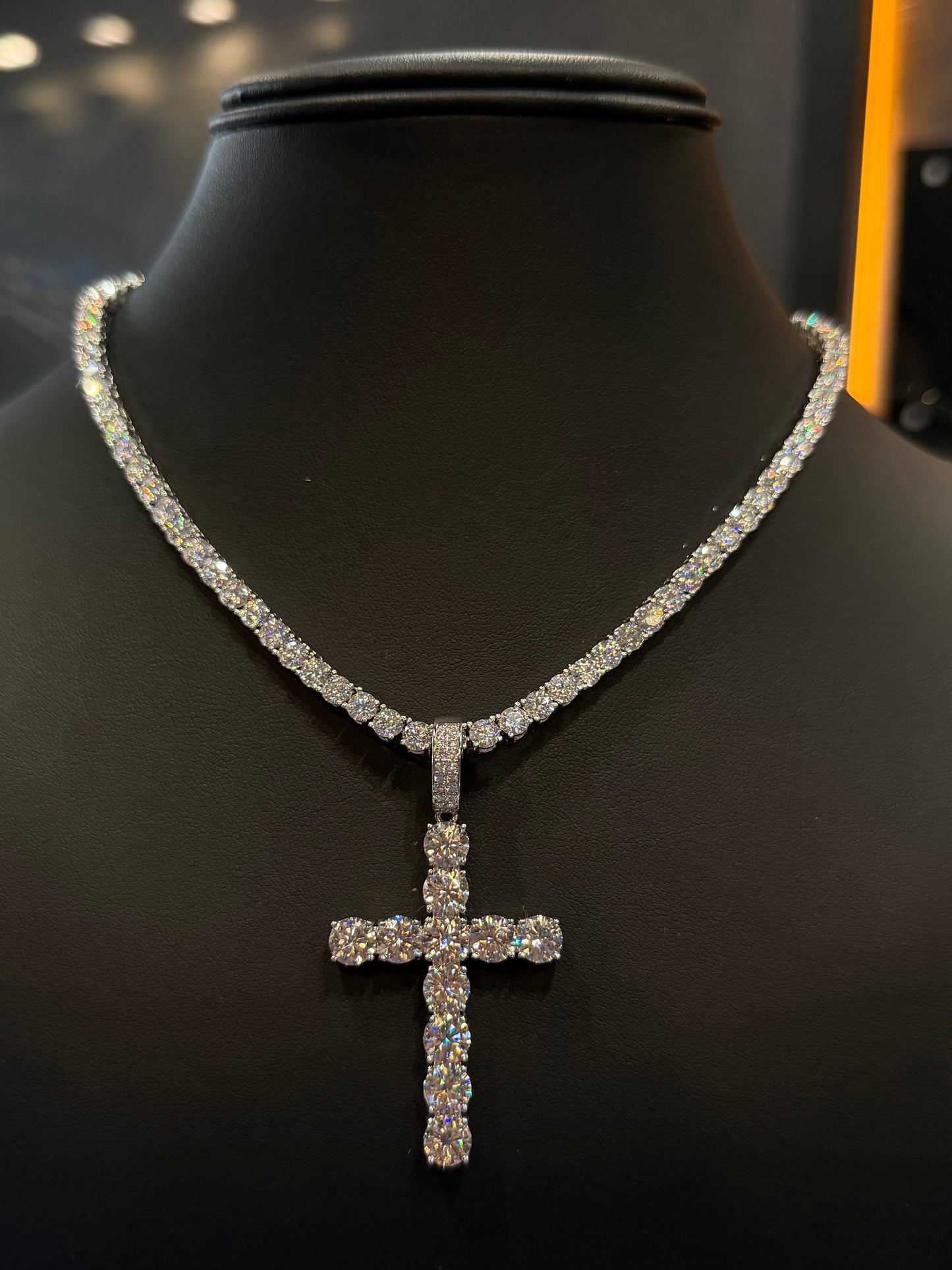 925 MOISSANITE SET TENNIS CHAIN Y TENNIS BRACELET
