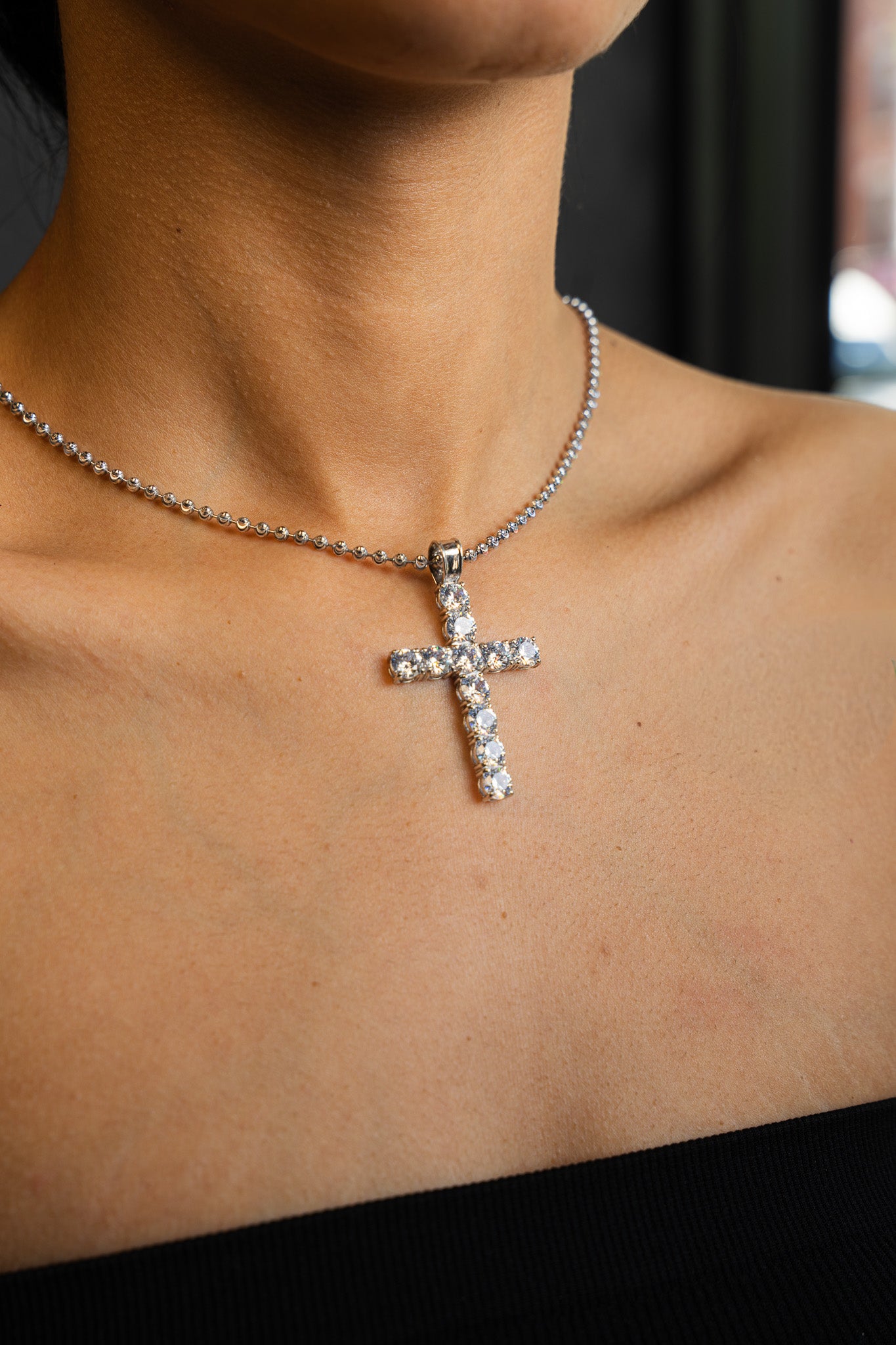 925 MOISSANITE CROOS