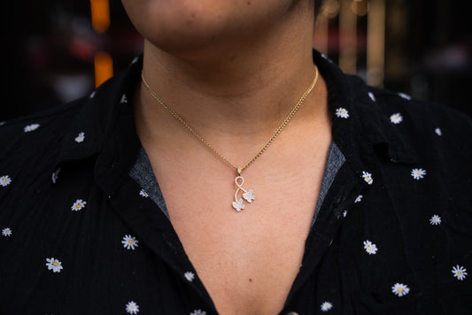 14K HOLLOW CUBAN CHAIN + FANCY PENDANT