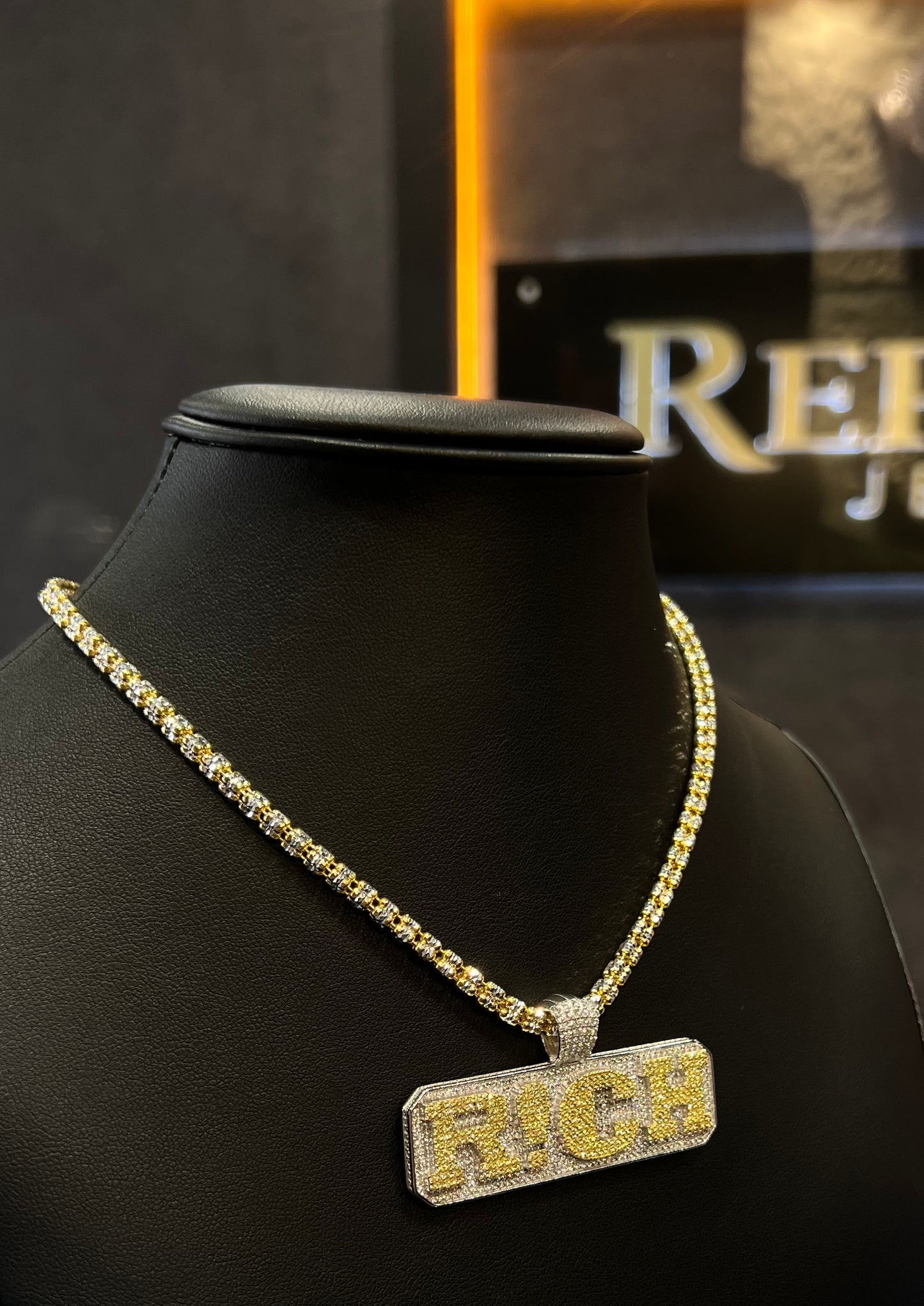 925 ICE CHAIN WITH RICH PENDANT