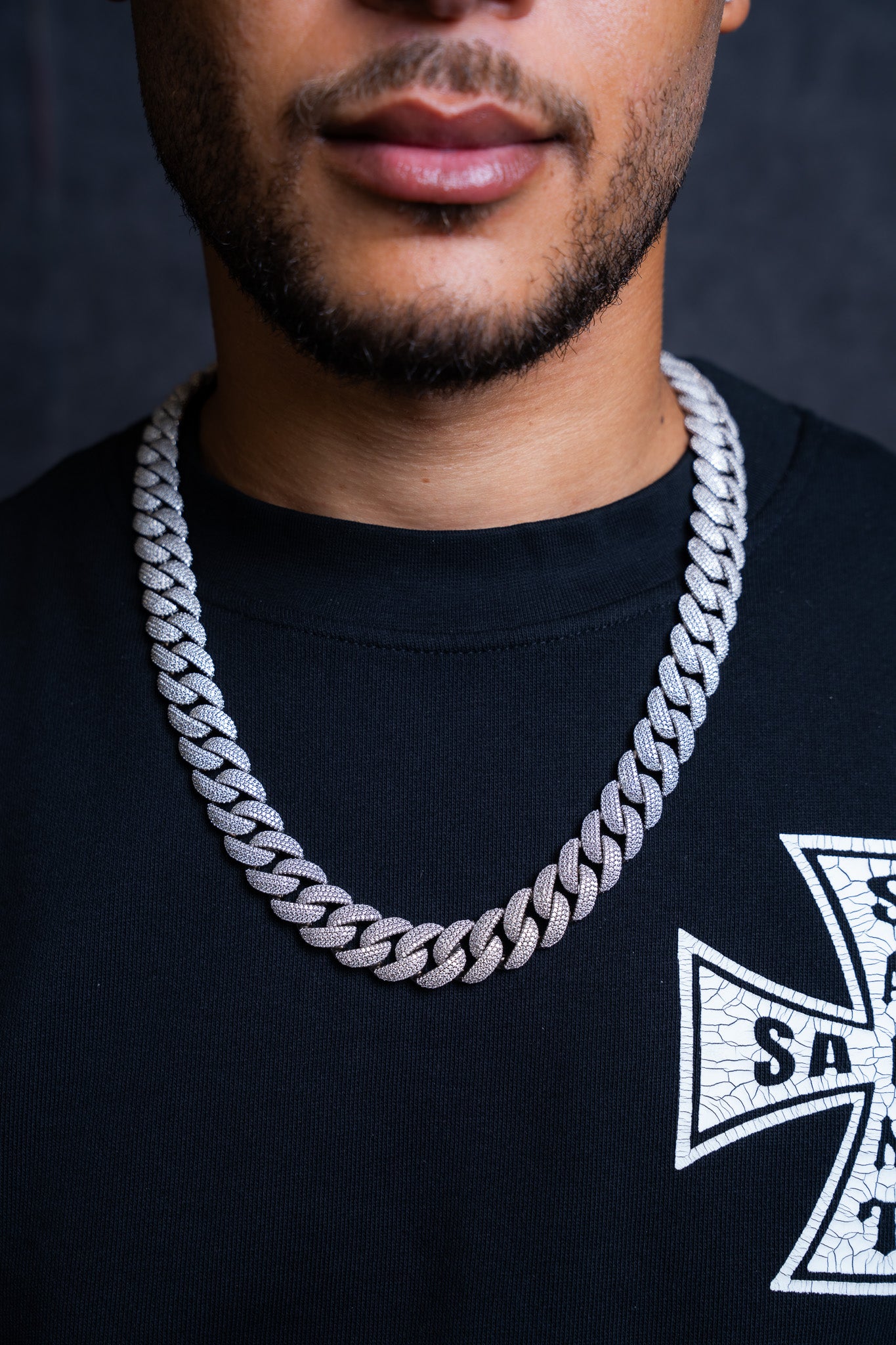925 MOISSANITE CUBAN CHAIN 16MM