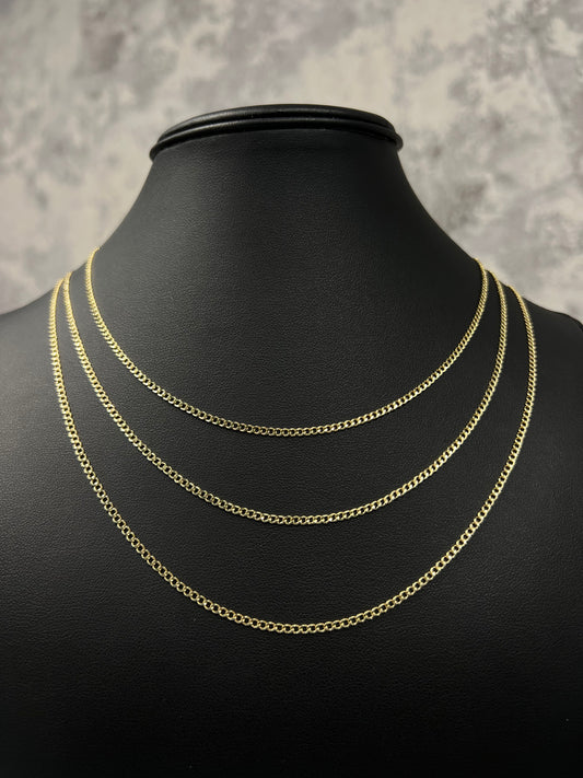 14K HOLLOW CUBAN CHAIN