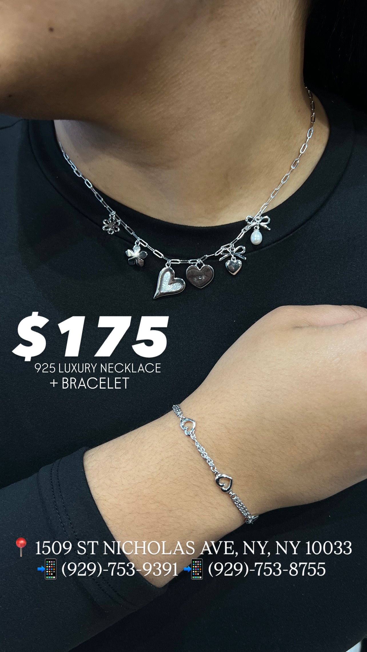 925 LUXURY NECKLACE AND BRACELET