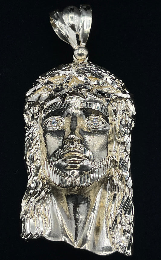 14K Jesus Head Pendant