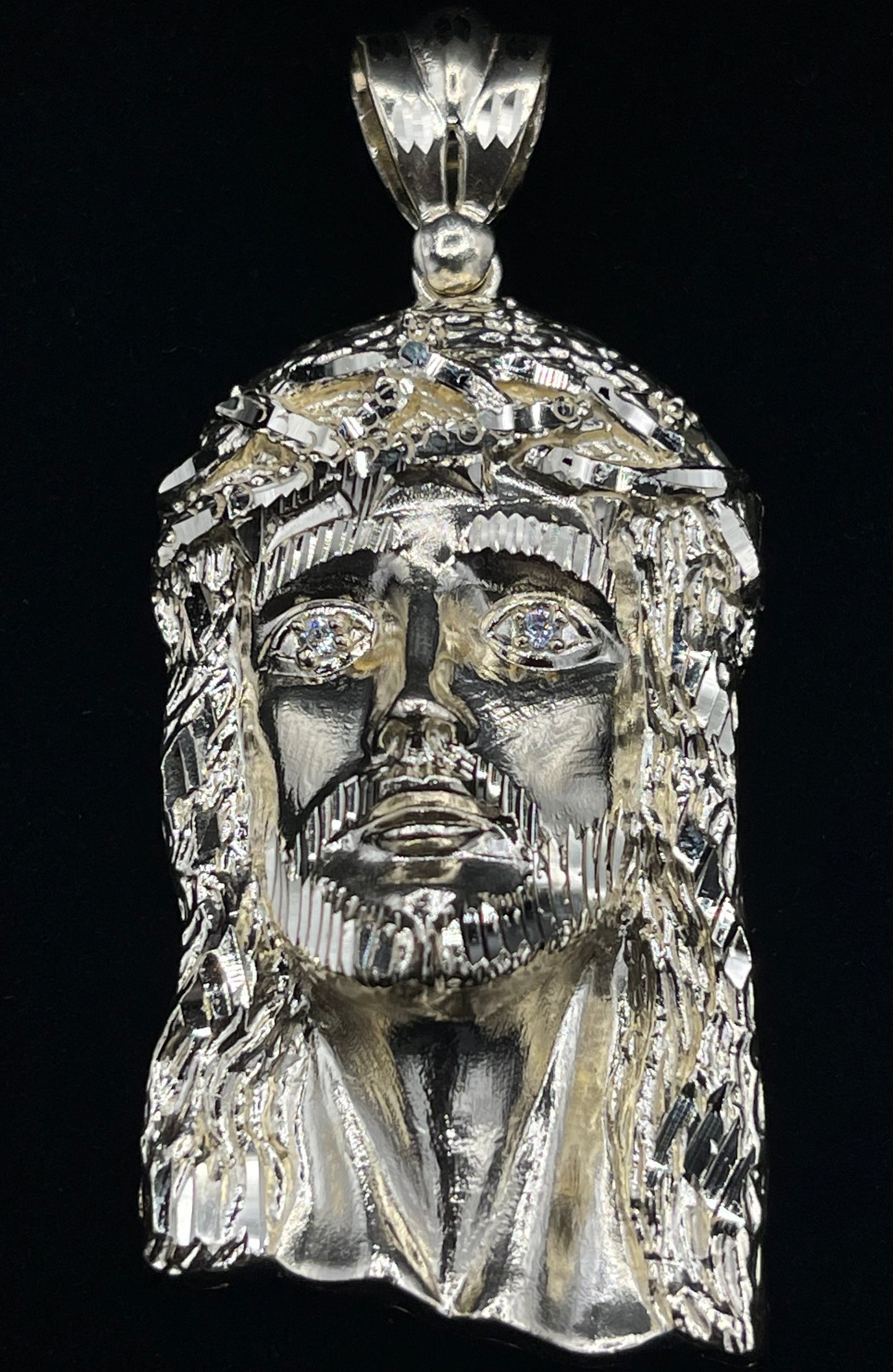 14K Jesus Head Pendant