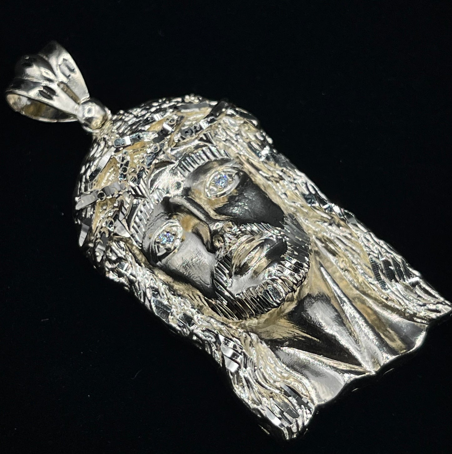 14K Jesus Head Pendant