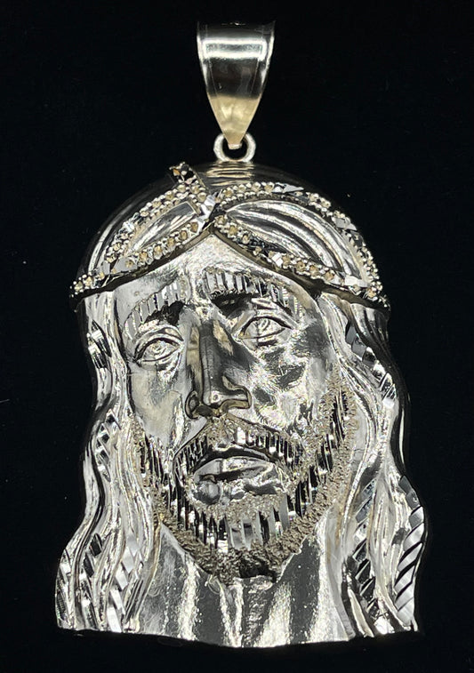 14K Jesus Head Pendant