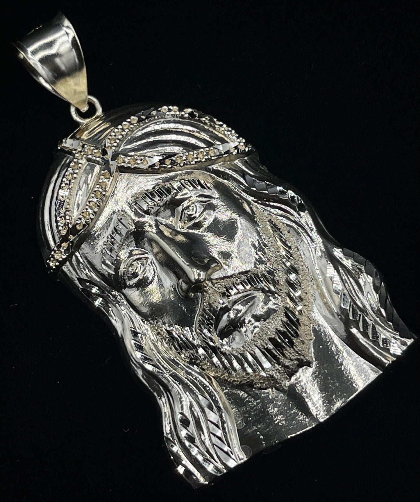 14K Jesus Head Pendant