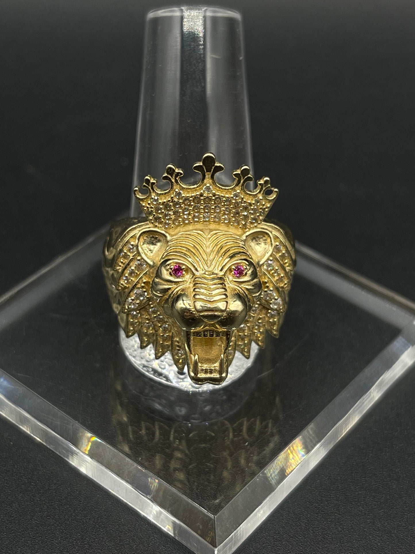 CZ Lion King Men's Ring