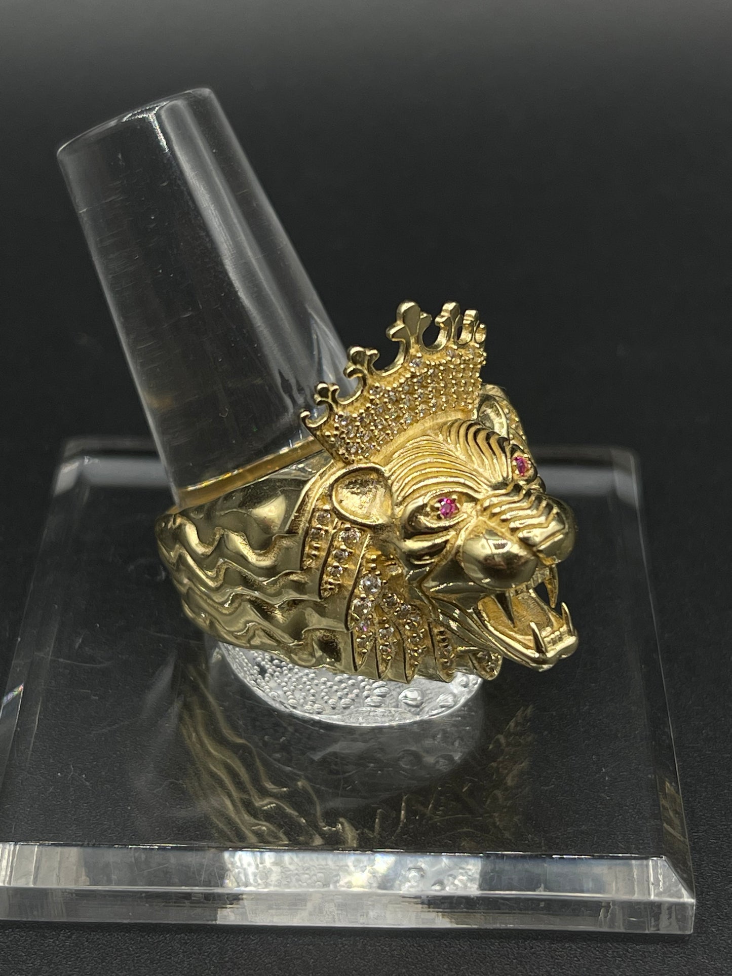 CZ Lion King Men's Ring