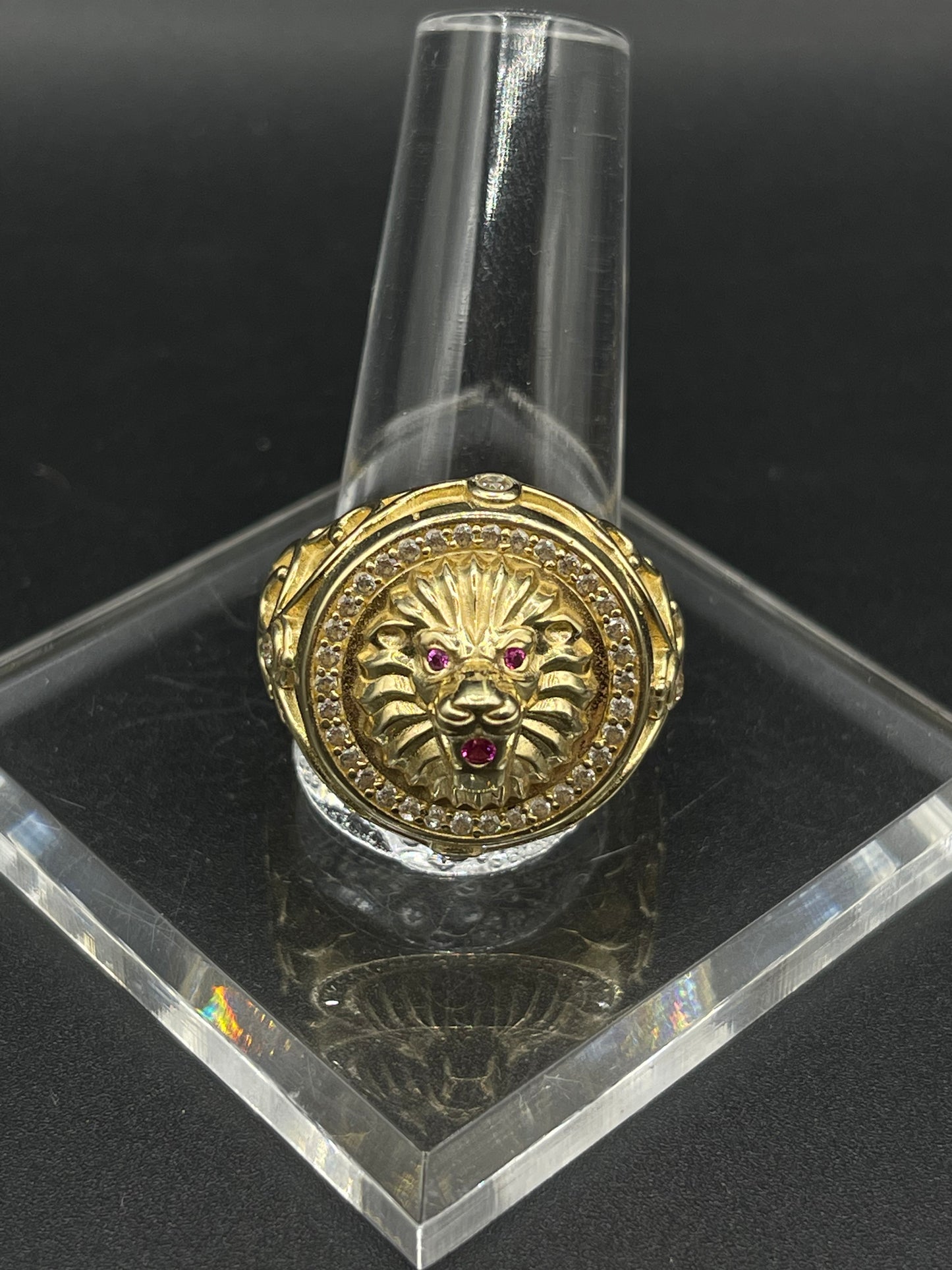 CZ Lion Men's Ring