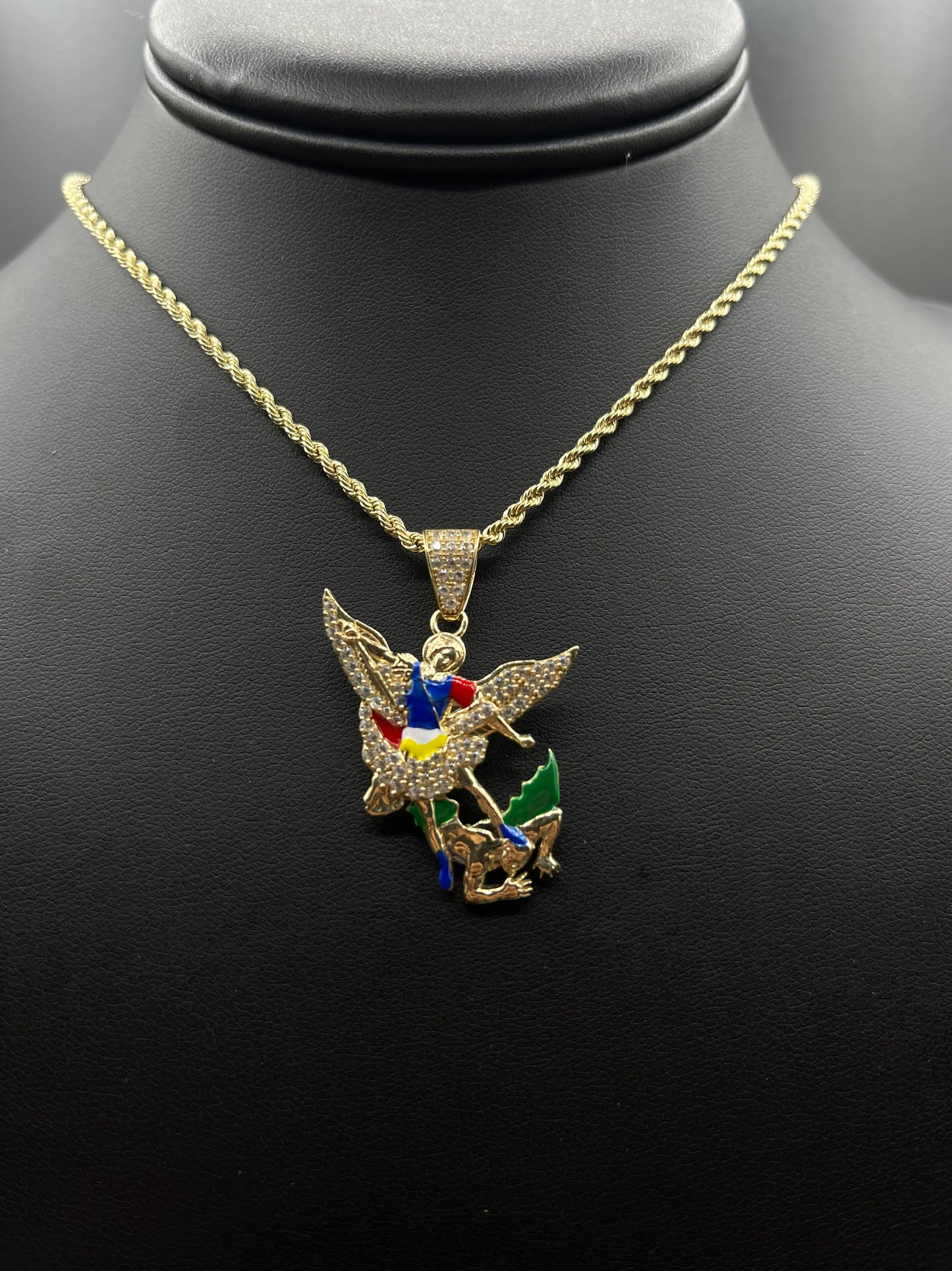 14K Rope Chain With Enamel San Miguel