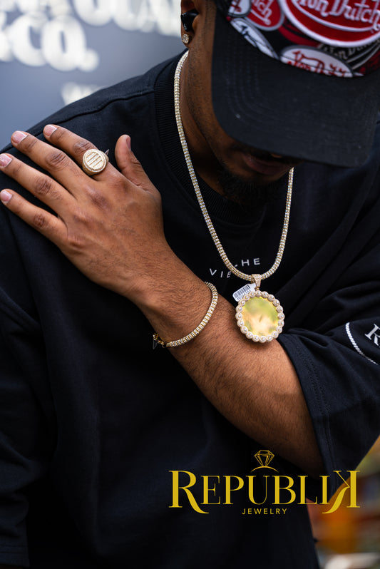 14K ICE COMBO WITH PENDANT BRACELET AND RING