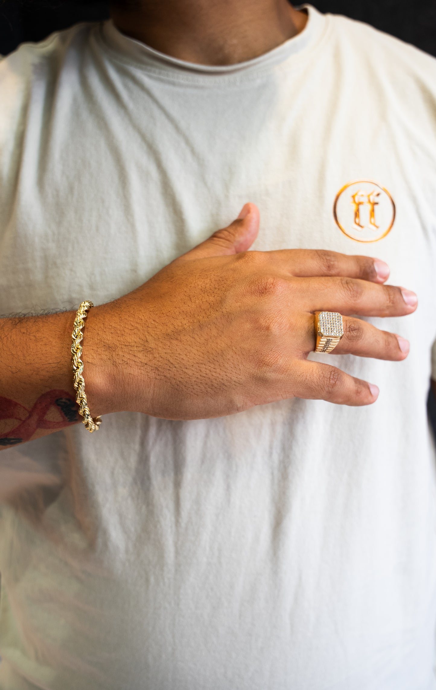 14K COMBINATION BRACELET AND RING