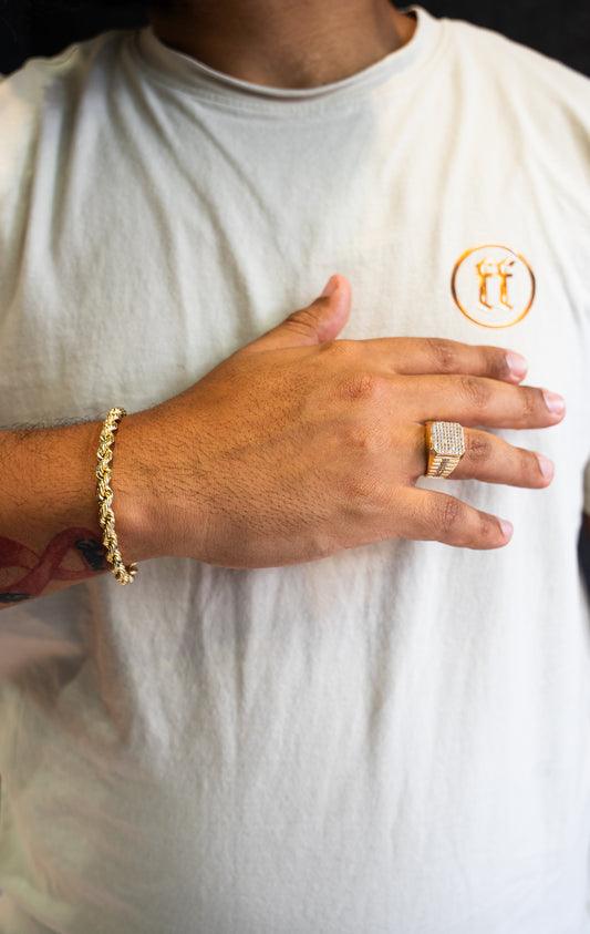 14K COMBINATION BRACELET AND RING