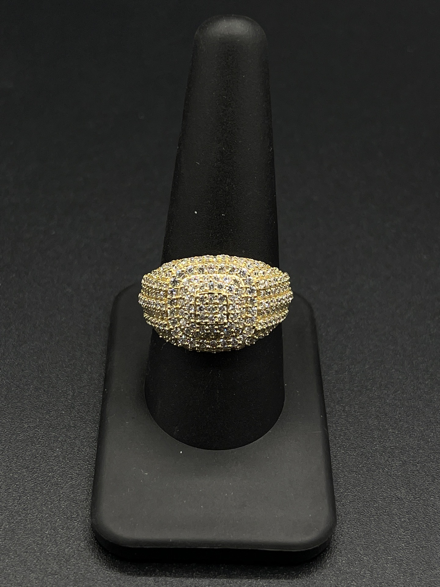 14K MENS CZ RING