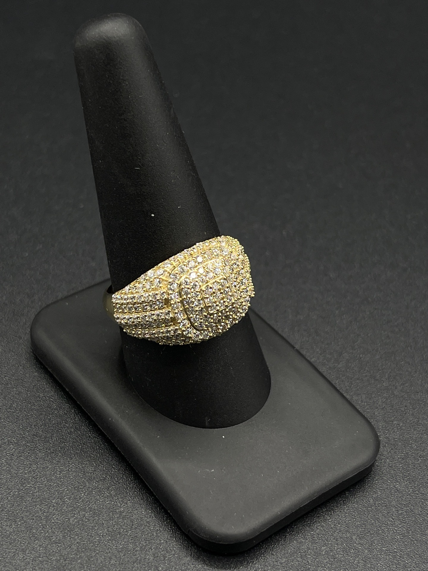 14K MENS CZ RING