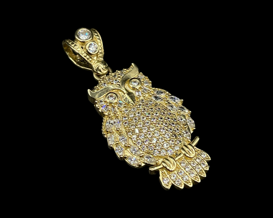 CZ Owl Pendant