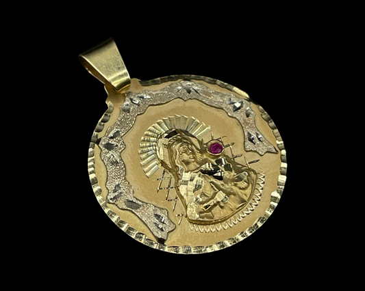 14K Virgin Pendant 2"