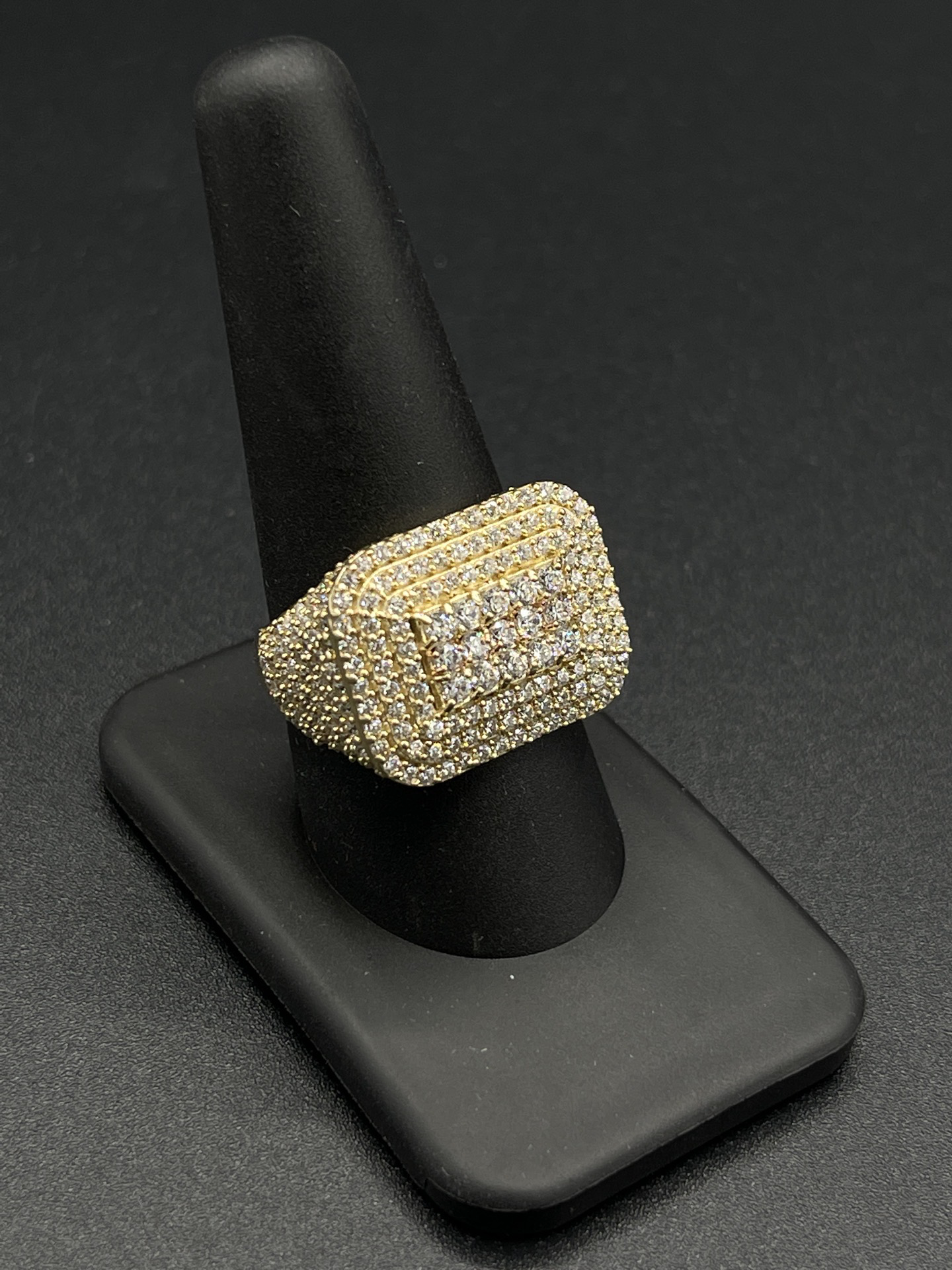 14K Mens Cz Ring