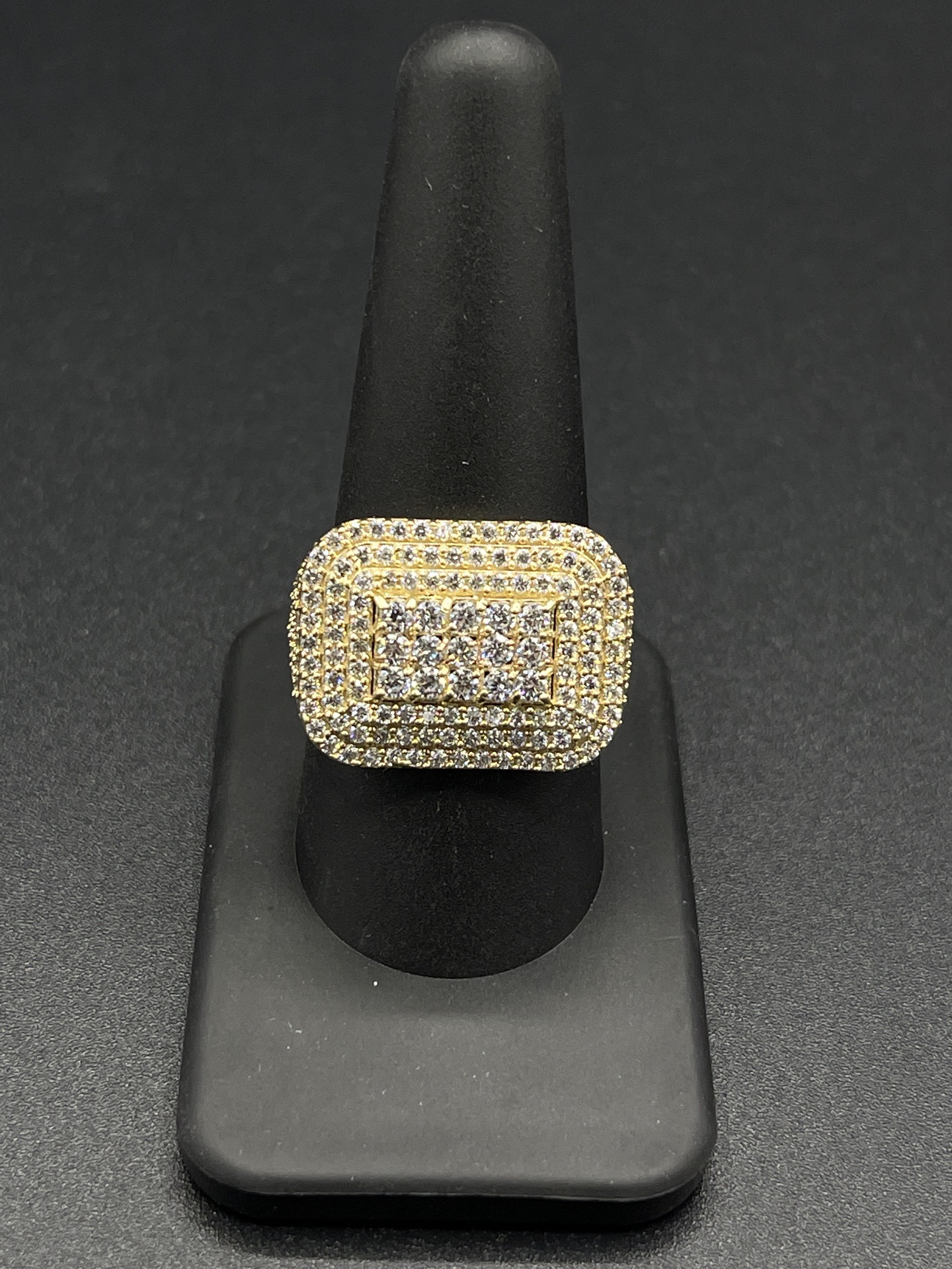 14K Mens Cz Ring