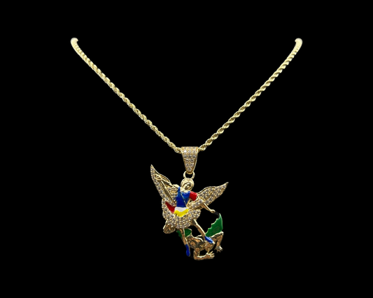 14K Rope Chain With Enamel San Miguel