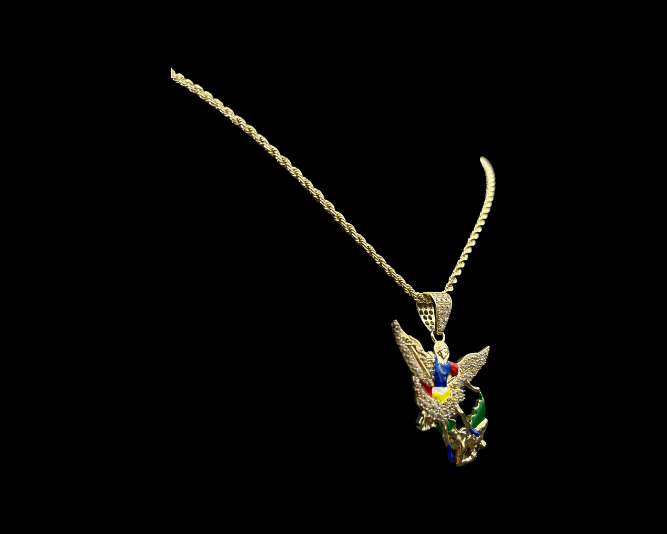 14K Rope Chain With Enamel San Miguel