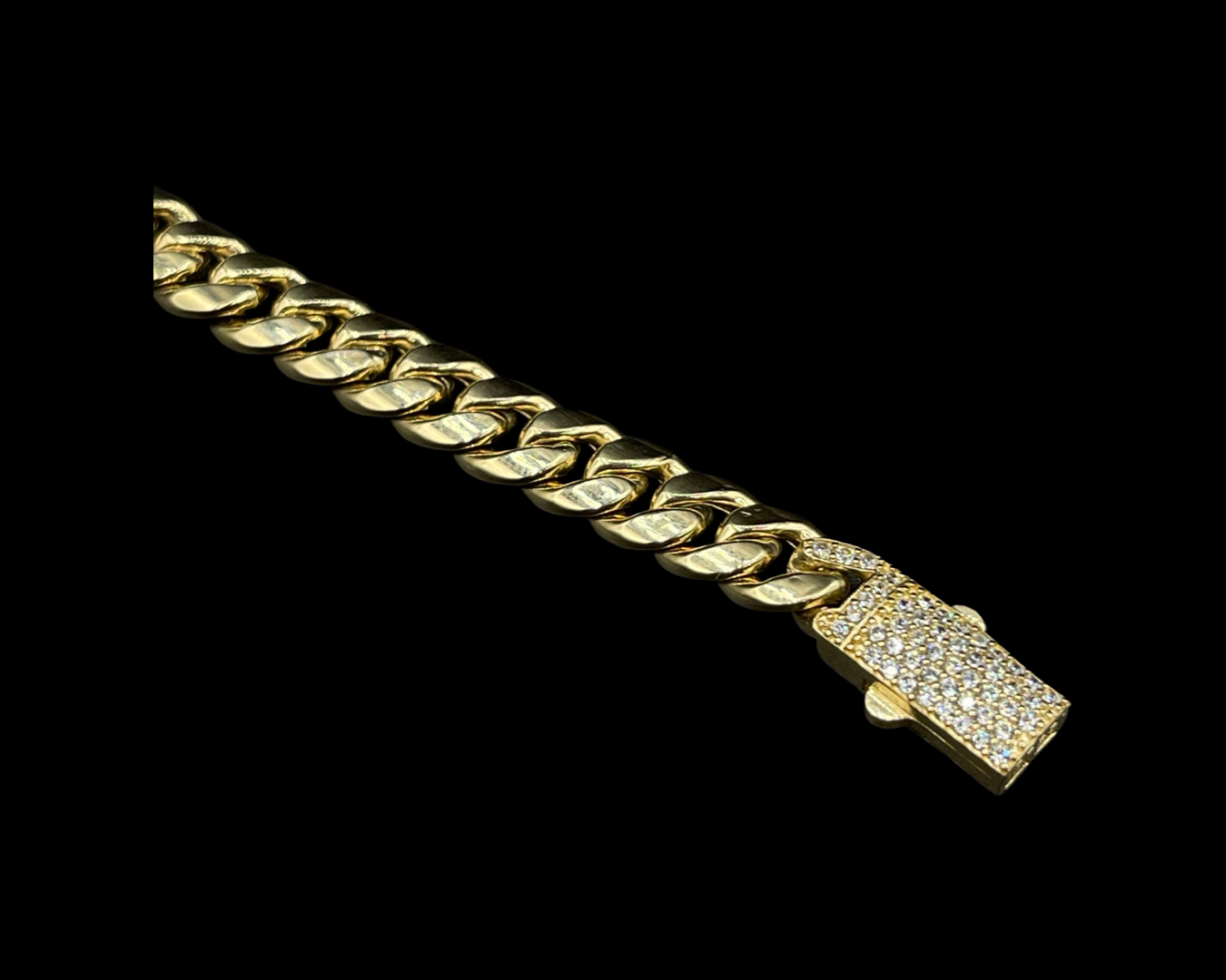 14K Hollow Cuban Bracelet 7.5 MM