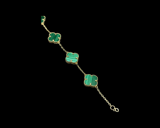 14K Green Clover Bracelet