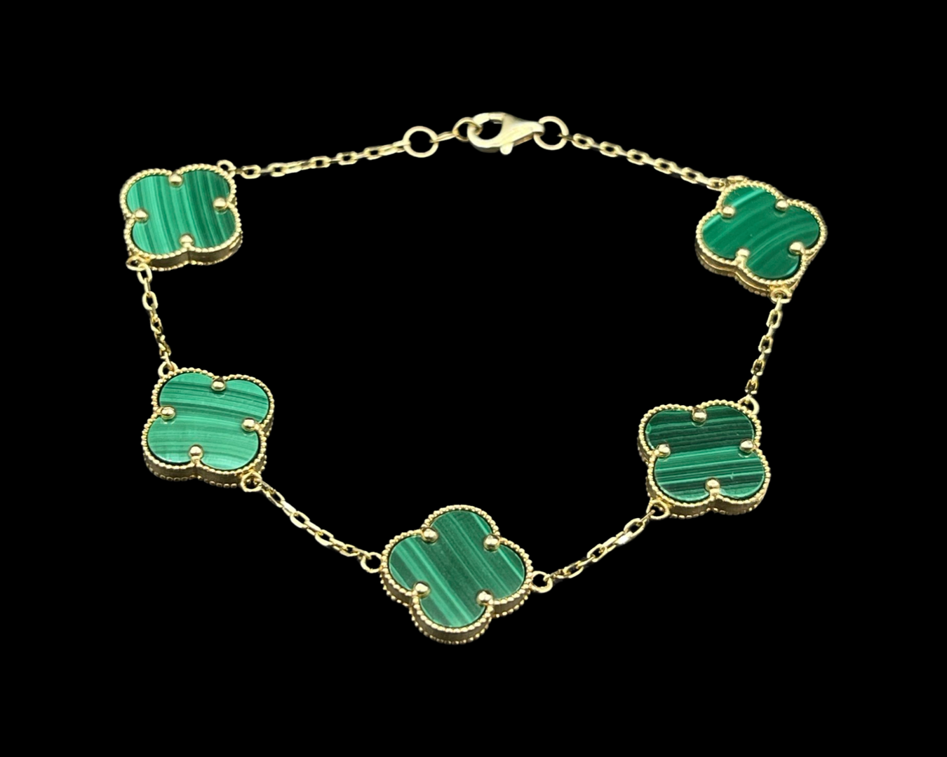 14K Green Clover Bracelet