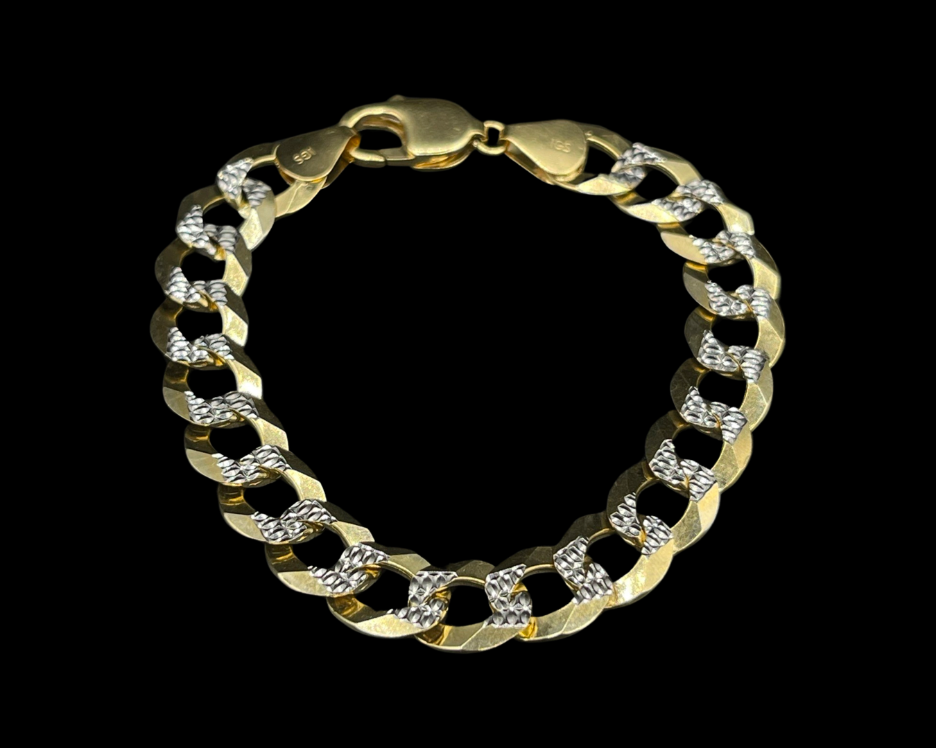 14K Two Tones Bracelet 11MM