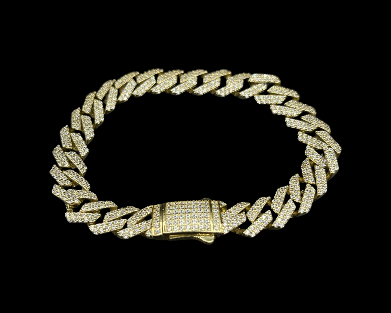 Full CZ Cuban Edge Bracelet 12MM