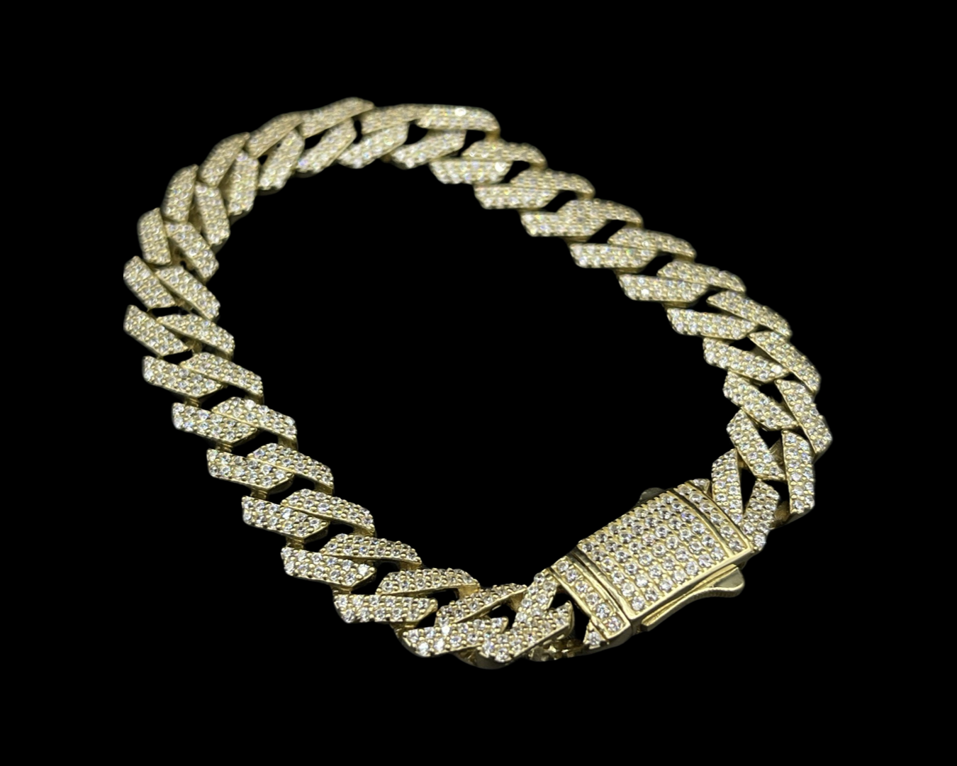 Full CZ Cuban Edge Bracelet 9.5MM